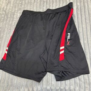 Ralph Lauren RLX Board Shorts‎ Mens L Black Lined Surf Swim Trunks Wetsuit
